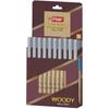 FLAIR Woody Ball Pen Wallet Pack | 0.7 Mm Tip Size | Attractive Woody Design | Smooth Ink Flow System With Low-Viscosity