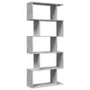 VidaXL 5-Tier Room Divider Shelf Concrete Grey 70x24x161cm, Shelf, Bookcase, Storage Shelf, 858096