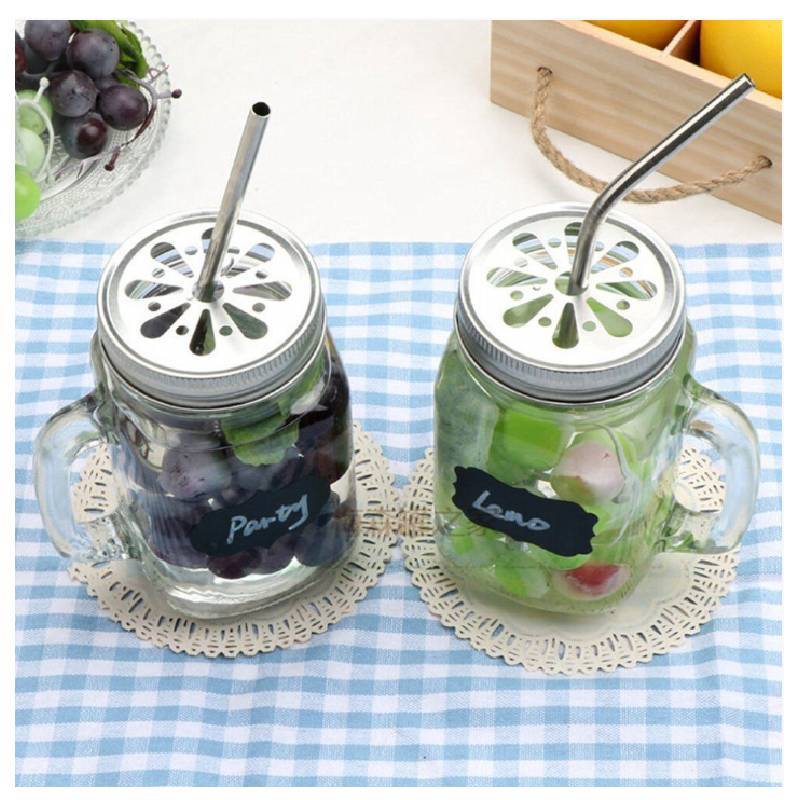Stainless Steel Reusable Milk Tea Coffee Straws Set For Adults