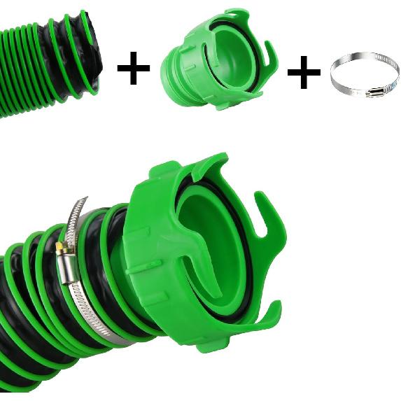 Camper & RV Sewer Hose Fitting Adapter, Upgrade And Lengthen The Connection Part, Quickly Connects 2 RV Sewer Hoses, Including Lug Connector Fitting