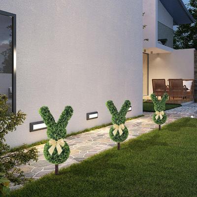 Weihnachten Schneemann Formbaum Kaninchenform Künstlicher Formbaum Pfahl Innen Außen Garten Veranda Künstliche Sträucher Pflanzen Dekoration