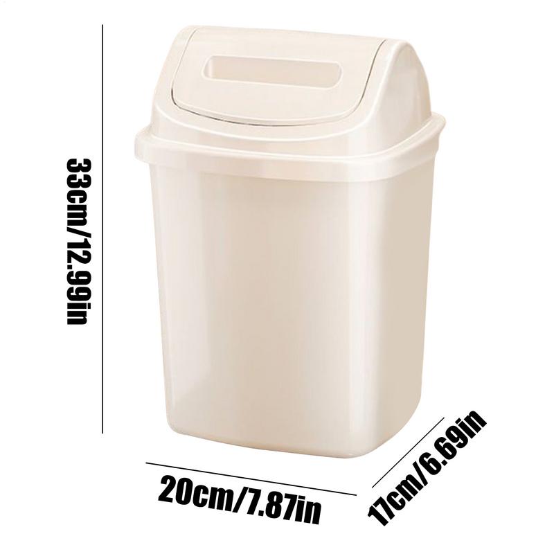 Swing Top Trash Can 3.17 Gallon Kitchen Trash Can Wastebasket Space Saving Recycling Bin Indoor for Under Counter Dormitory