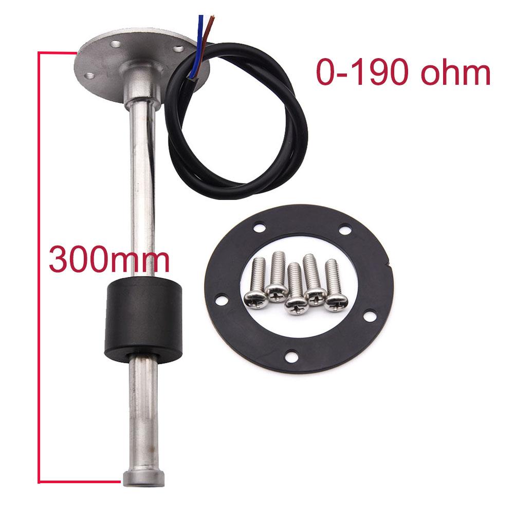 Car Boat Fuel Level Sensor for 0~190 Ohm 240-33 Ohm Fuel Level Gauge with 150 200 250 300 350 400 500 550mm Fuel Sending Unit