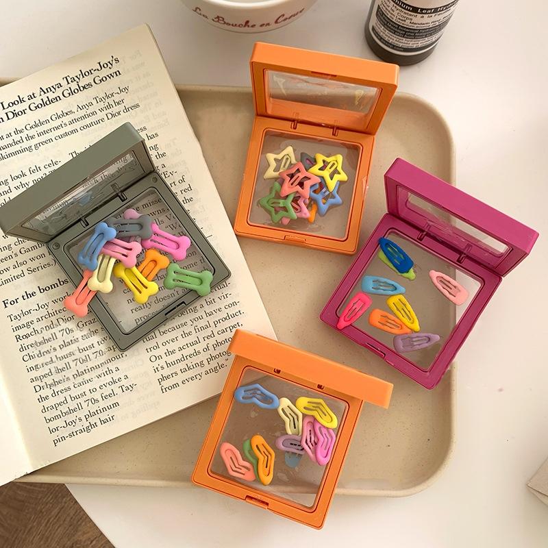 

Baby Girls Sweet Hair Clip Solid Color Hair Pin Bangs Side Clip Kids Headwear Barrette Hair Accessories gift box