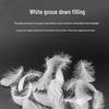 Luxury Goose Down Pillow with Cotton Cover for Neck Support