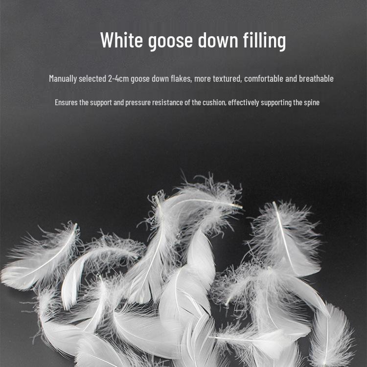 Luxury Goose Down Pillow with Cotton Cover for Neck Support