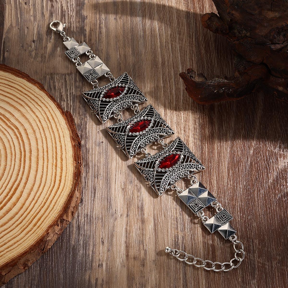 

Женские ретро-браслеты в этническом стиле с бриллиантами, богемные универсальные украшения из сплава, аксессуары для путешествий и отпуска чёрный