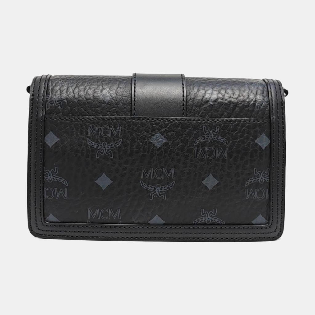 [Pre-Owned] Silver Hardware Monogram Print Chain Shoulder Bag Coated Canvas Leather Crossbody Mini - Very Good #I7GBZC