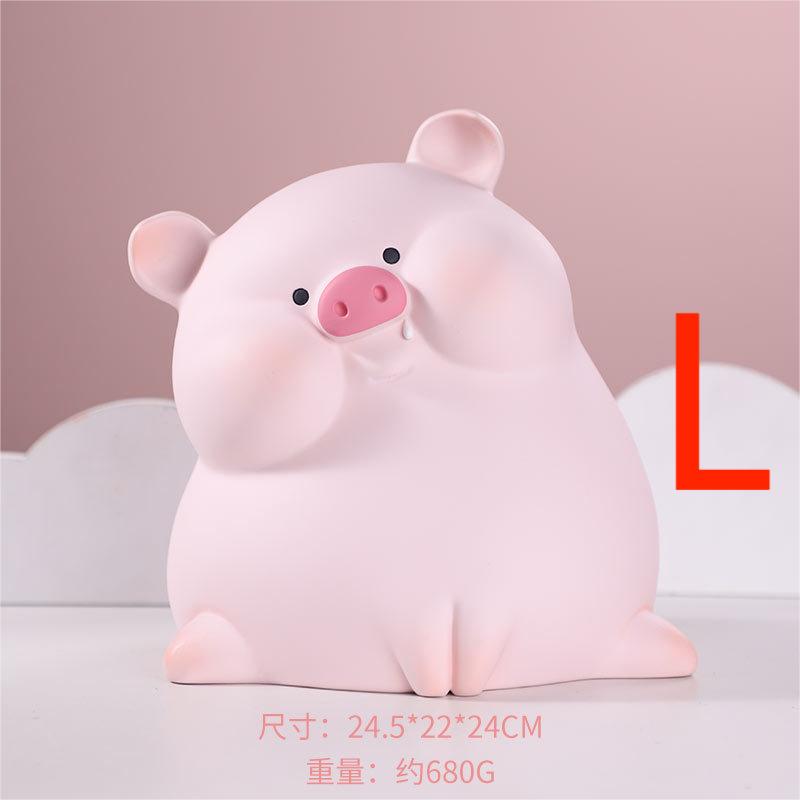 Nydelig Pig Piggy Bank Sparer Mynt Penger Søt Bankboks Vinyl Anti Fall Piggy Bank Bursdagsgaver Home Decor Ornament