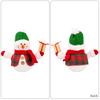 Christmas Plush Snowman Doll Tabletop Decoration Lighted Small Snowman Ornament for Winter Home Kitchen Mantel