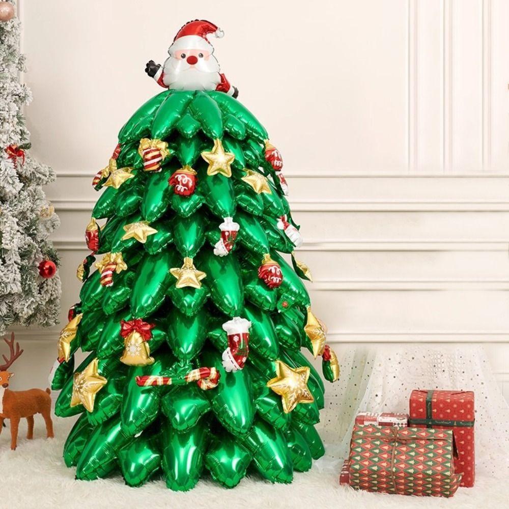 Party Props Large Inflatable Balloon Aluminum Film Christmas Tree Balloon New Year Party