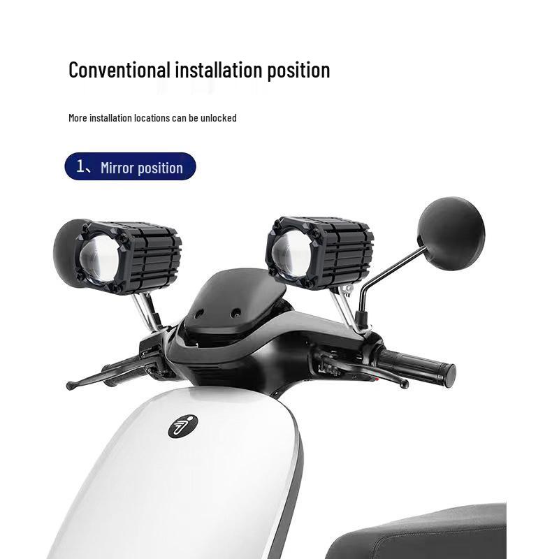 Hochintensitäts-LED-Scheinwerfer für Elektromotorräder - Superhell mit Fern-/Abblendlicht und Blitzmodus