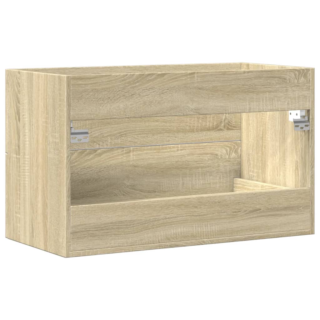 Washbasin Cabinet with Rustic Wood Look 80 X 38.5 X 48 Cm