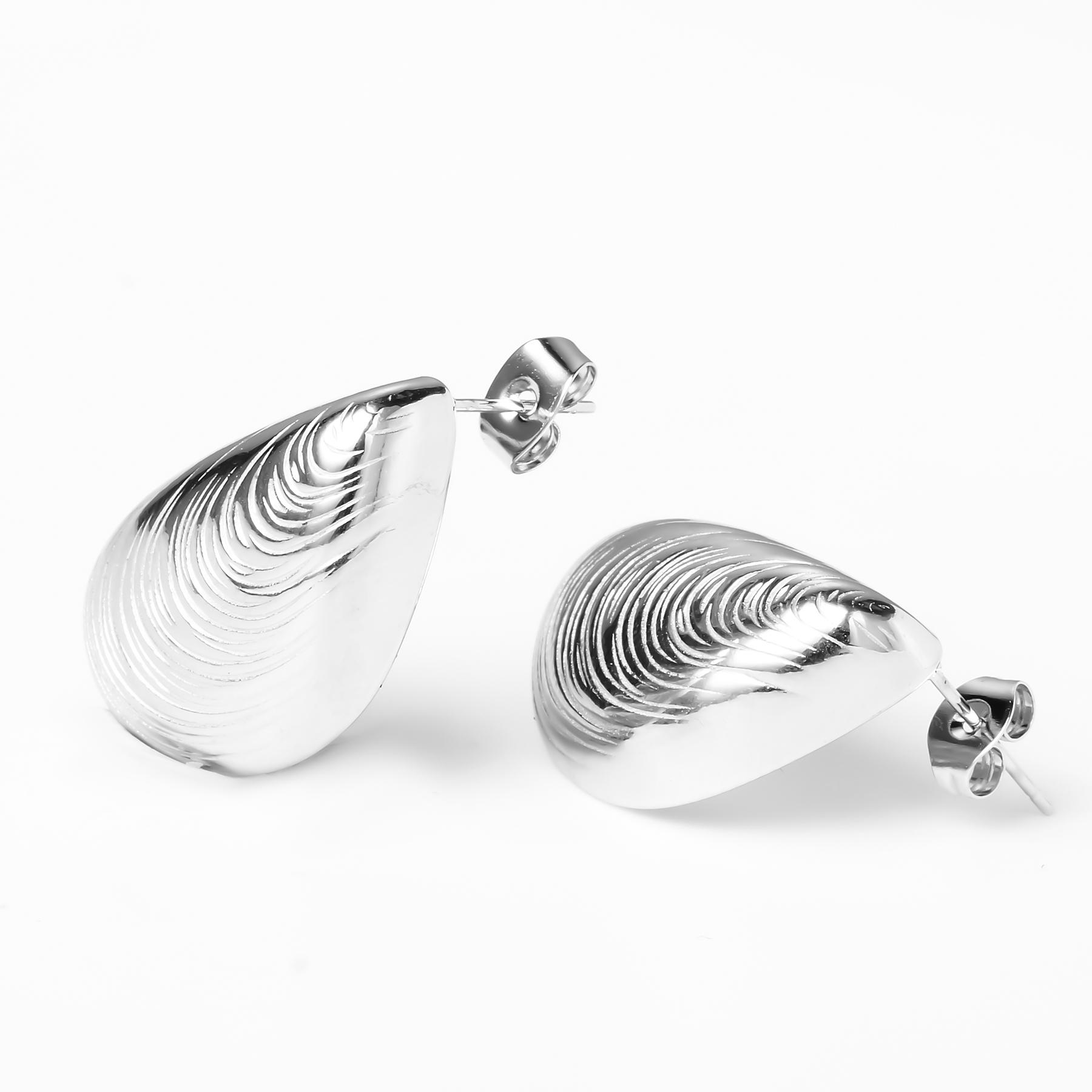 1 Pair Fashion Stainless Steel Stud Earrings For Women Girls Jewelry Gift