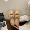 French Single Shoes Women's Gentle Evening Breeze Flat-soled Small Leather Shoes Spring and Summer 2025 New Models with Skirts Mary Jane Doudou Shoes