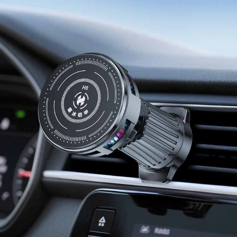 Adjustable Car Air Vent Phone Mount Magnetic Semiconductor Cooling 3 Speed Power Control for 4-7Inch Smartphones