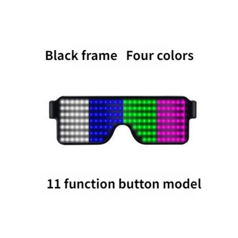 Luminous Glasses Christmas Party Atmosphere Decoration Rechargeable LED Props Stage Dynamic Glasses