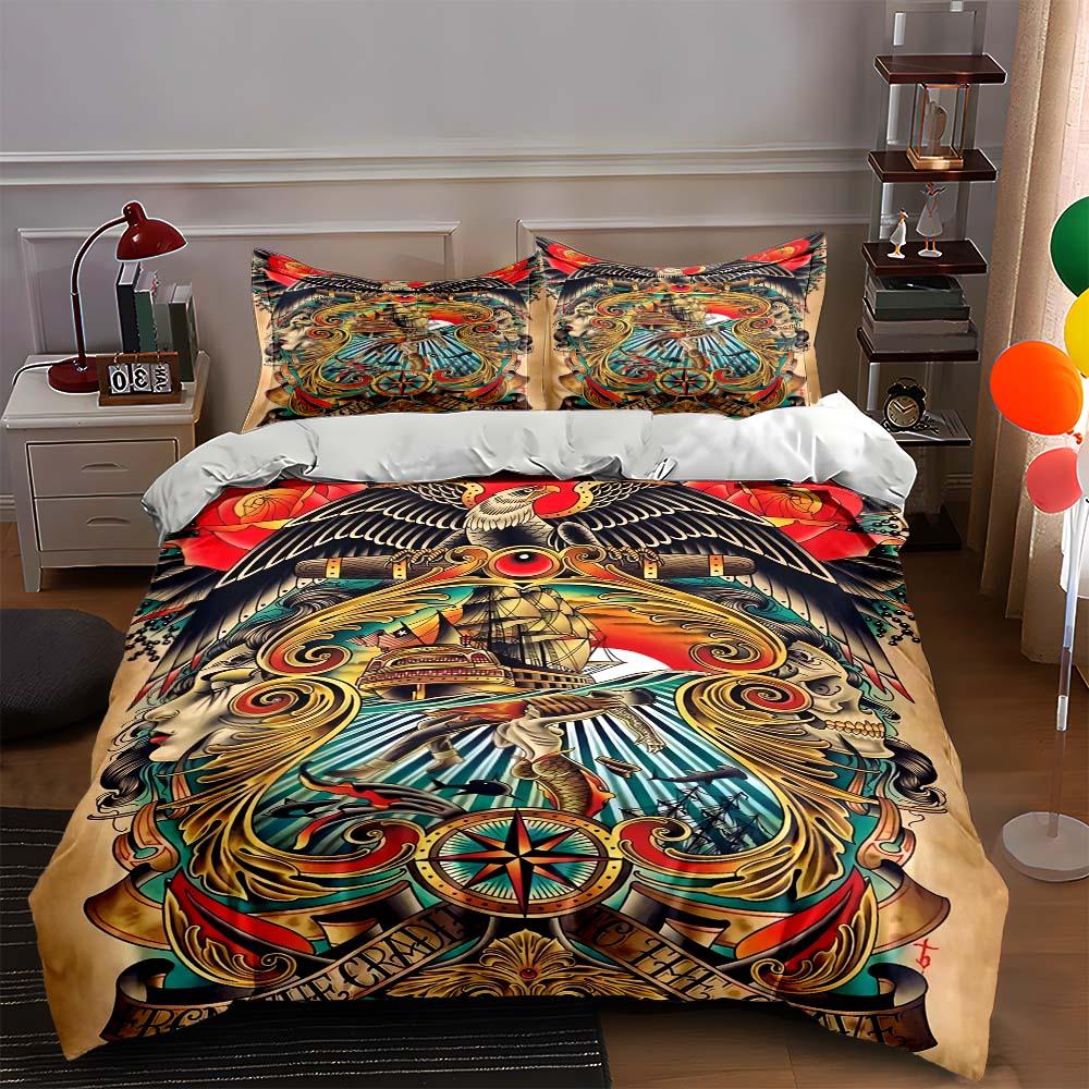 

Bright, intricate, nautical. Bedding Duvet cover sets Duvet covers Pillowcases gifts (1 * Duvet Cover 2 * Pillowcases, without duvet insert) 135x200cm
