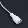 Przedłużacz USB z lampką LED i wentylatorem Zasilacz Adapter Kabel męski na żeński Elastyczny przewód w metalowym oplocie Do lampki biurkowej Lampki nocnej