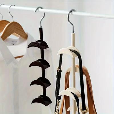 Cabide de Bolsa para Guarda-Roupa - Gancho Giratório para Pendurar Bolsa de Mão Economizador de Espaço de Armazenamento de Bolsas, Organizador Suspenso para Lenço Bolsa Cinto