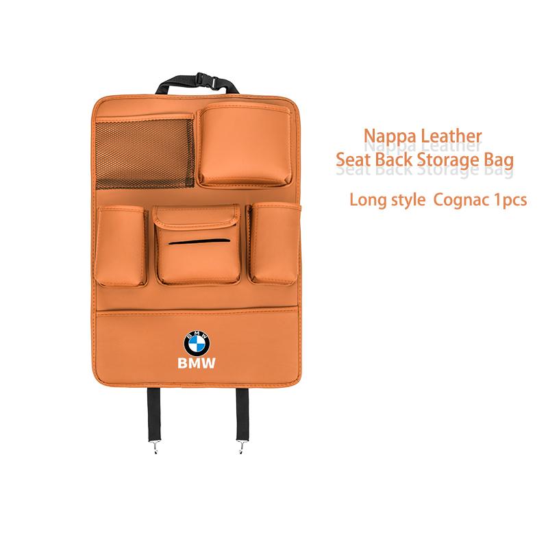 Car Multi-Pocket Hanging Back Seat Storage Bag Anti Kick Pad Accessorty For BMW E30 E34 E36 E39 E46 E52 E53 E60 E61 E62 E70 E71
