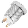 12mm Metal Button Switch with Power Icon White LED Light Self Reset 1 NO Switch(24V)