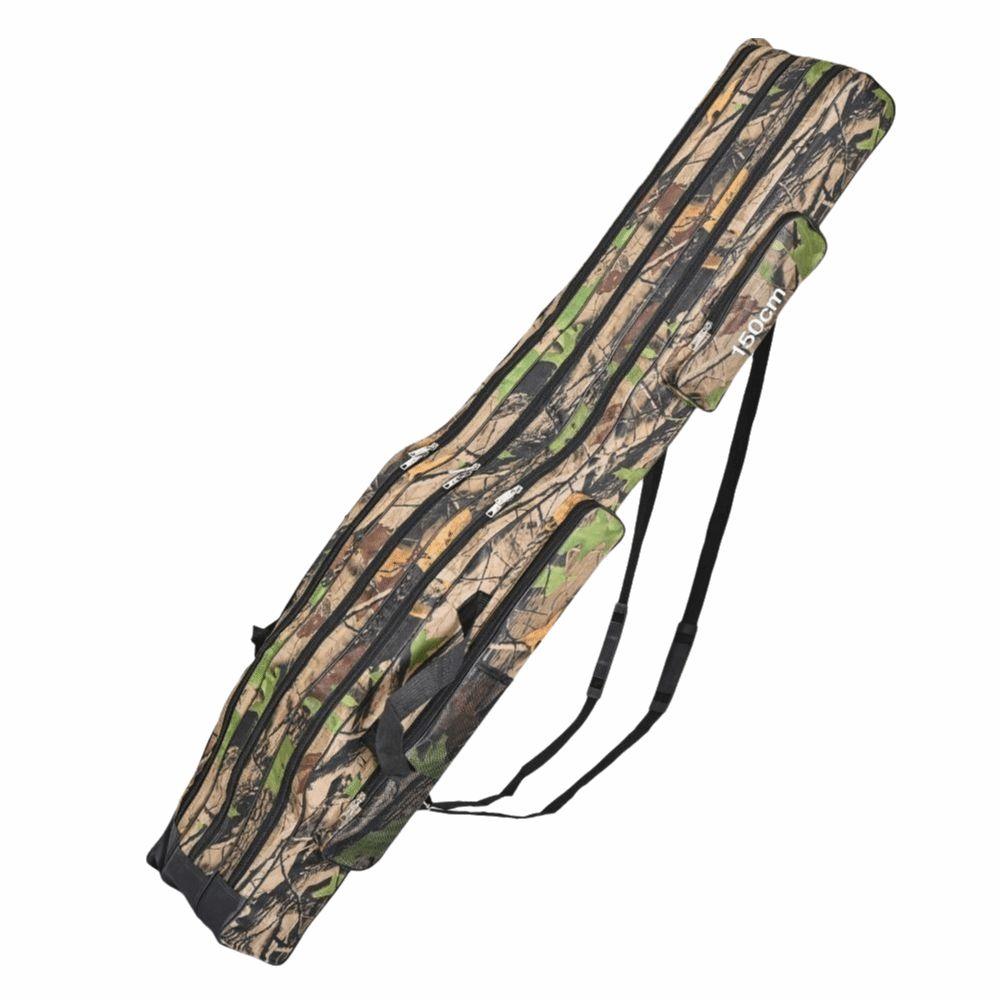 Oxford Fabric Fishing Rod Bag 3 Layers Fishing Reel Bag Durable Fishing Tackle Bag  Fishing Trip