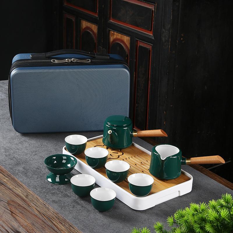 Ceramic High-end Portable Kung Fu Travel Tea Set Business Real Estate Banking Corporate Gifts