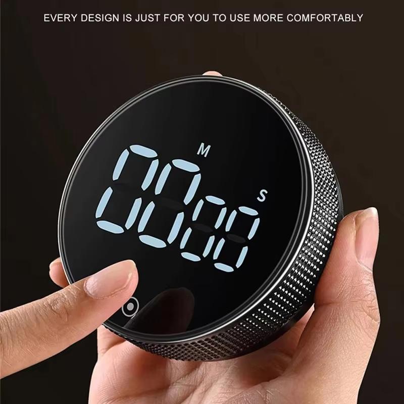 LED Magnetic Digital Timers Manual Countdown Kitchen Timer Mechanical Remind Alarm Kitchen Tool for Cooking Shower Study
