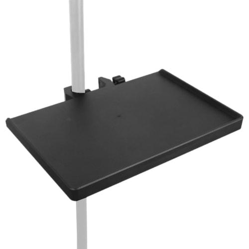 Thick PP Music Stand Tray with C-shaped Buckle Lock, Designed Sound Card Tray, Adjustable Universal Music Stand Accessory for Live Streaming and Recor