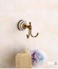 European Antique Brass Double Towel Bar & Shelf Set