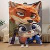 1 szt., Postacie z filmu Zwierzogród Lis i Królik Koc Dekoracja Domu, Koc na Kanapę, Koc Outdoorowy, Prezent dla Przyjaciół, Miękka Narzuta Odpowiednia