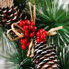 1pc Christmas Wreaths for Front Door, Xmas Decorations Winter Wreaths Home Decorative Wreath with Flowers Pine Cones for Party