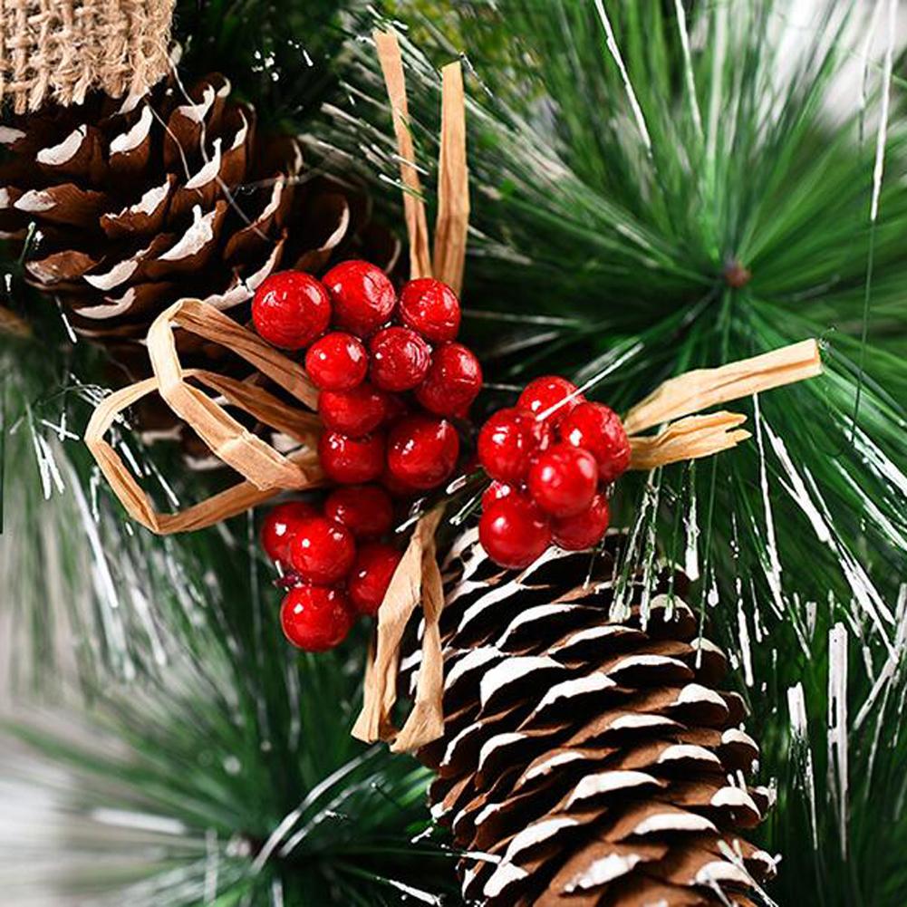 1pc Christmas Wreaths for Front Door, Xmas Decorations Winter Wreaths Home Decorative Wreath with Flowers Pine Cones for Party