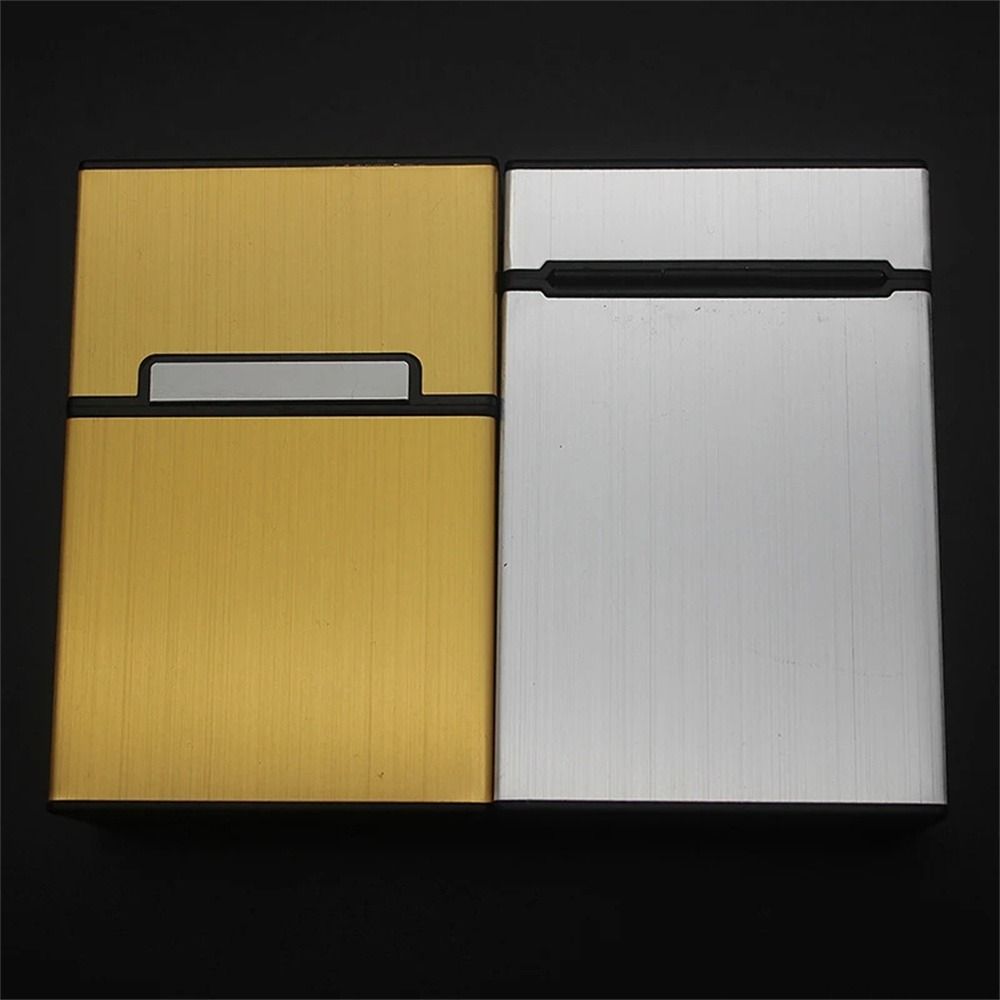 Magnetic Button Name Card Holder Aluminum Zinc Zinc Alloy ID Card Case Fashion Business Card Box  Men Gift