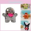 Adorable Plush Tooth Monster Doll Soft Toy In Black Green Brown And Gray For Christmas