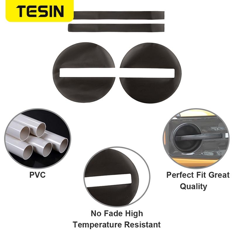 TESIN PVC Car Front Headlight Head Light Protective Film Decoration Stickers for Ford Bronco  2022 2023 Exterior