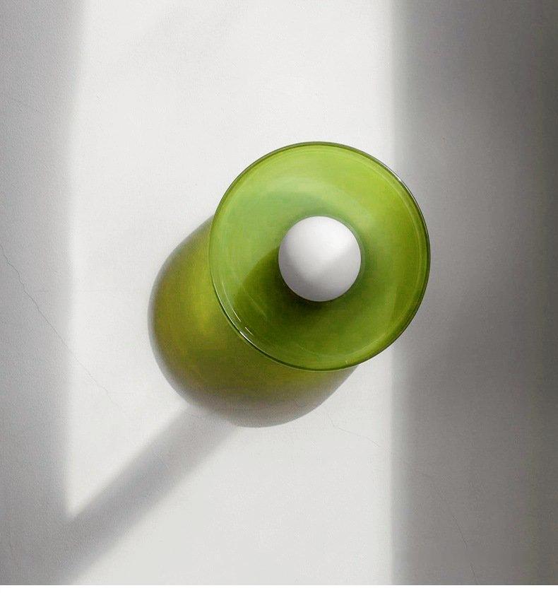 Nordic Minimalist Memphis Ceiling Lamp - French Retro Glass for Entrance, Hallway, or Balcony