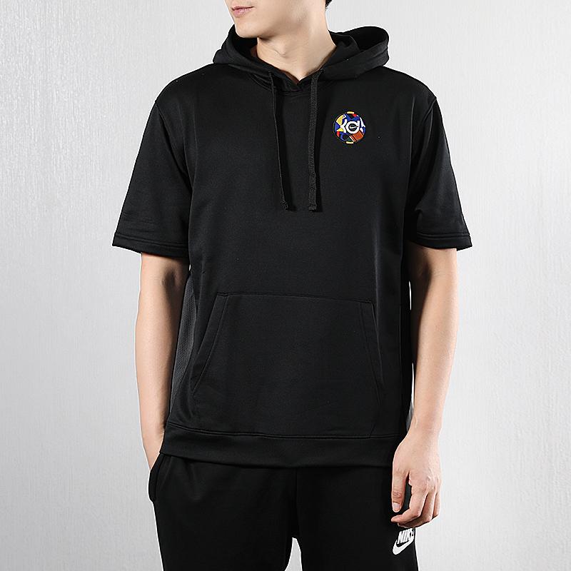 Nike Kevin Durant Basketball Hooded Short Sleeve T-Shirt Men Tops Black AT3190-010