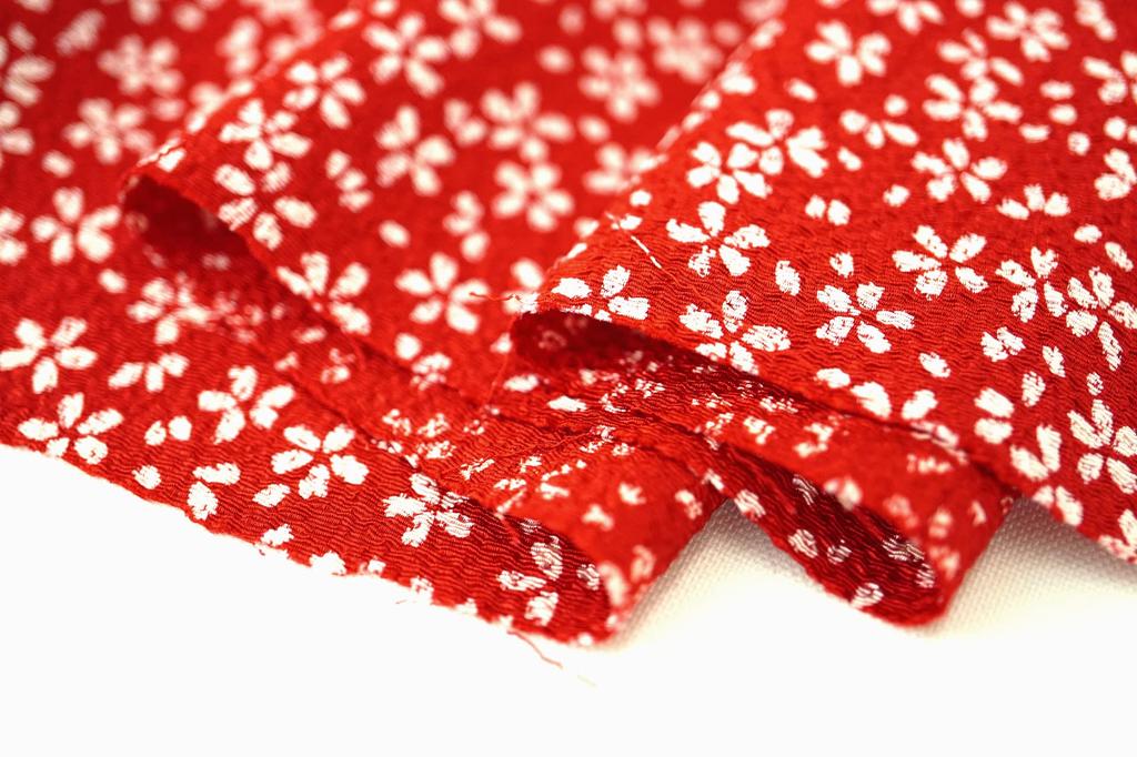 Blossom Snowstorm X X Japanese Edo Washable Made In Japanese Tsumami Japanese Japanese Sold by the Cut [Uni Fiber] [Komon Kobo] [Nikoshi Chirimen]
