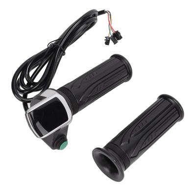 1 Pair Handlebar Throttle Grip Universal LED Display Wire Twist Throttle Accelerator Grip for Electric Bicycle Scooter