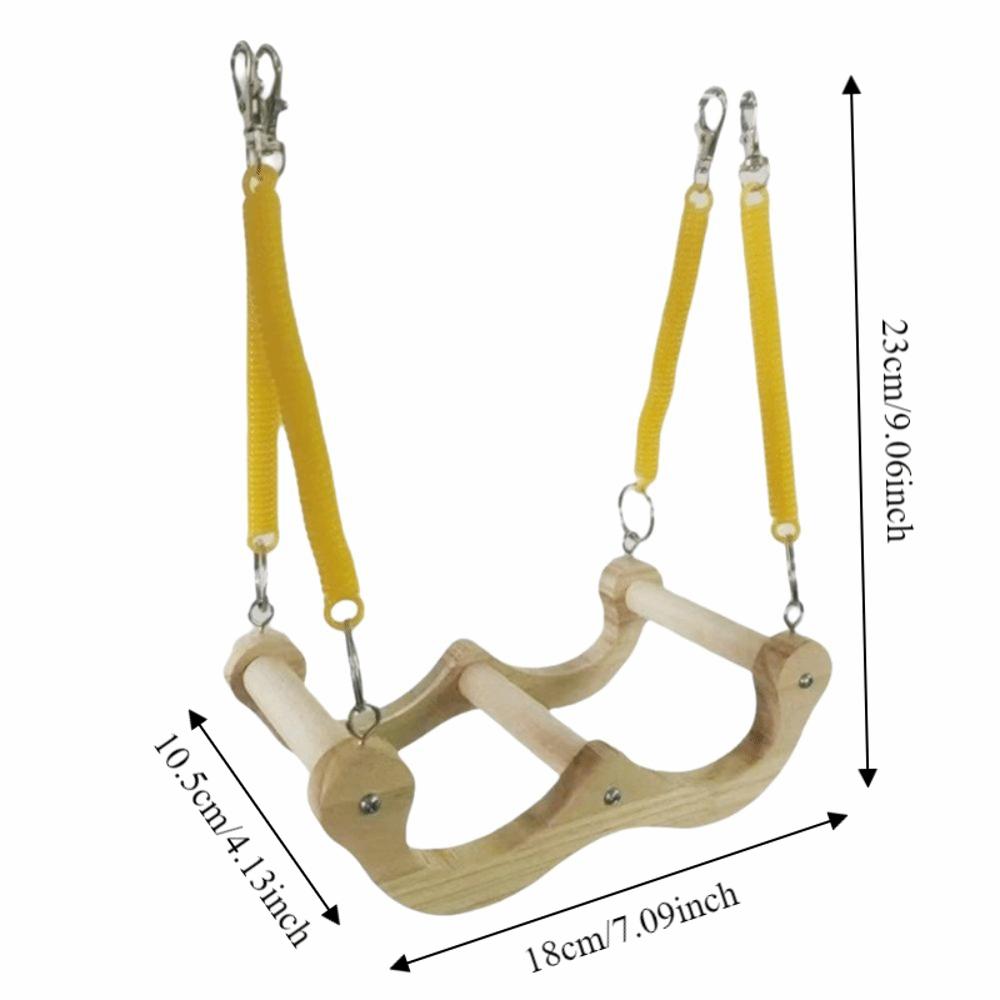 Wear Resistant Wood Bird Swing Chew-resistant Parrot Play Rack Bird Training Stand  Bird Enrichment