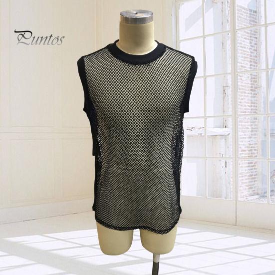 Ropa Deportiva Hombre Camisa De Malla Transparente Para Hombre - Estilo Fresco Y Deportivo Prenda Hombre Fresca Playa