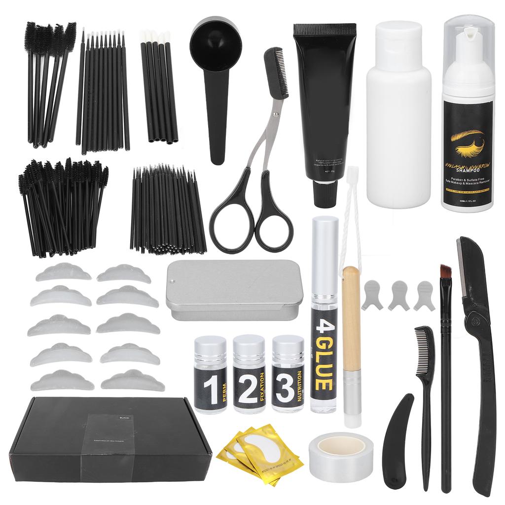 3 in 1 Wasserdichte Augenbrauen-Tönung Dauerwimpernlift Tönungsset Semi-permanentes Wimpern-Curling-Set