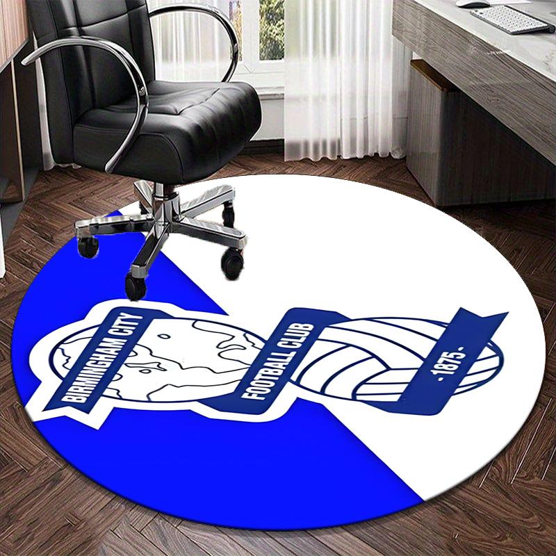 1PC round rug Birming-ham Football Club Printed Round Area Rug ,Rug For Home Office, Round Chair Rug, Decorative Carpet Fan gifts Christmas gift