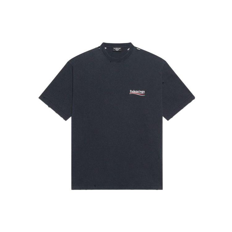 Balenciaga T Shirts Men's Black Crew Neck Moderate 641675TKVJ19034