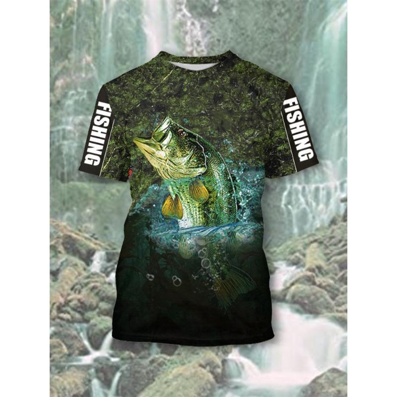 Funny Fishing 3D Print T-Shirts Streetwear Men Women Casual Fashion Oversized Short Sleeve T Shirt Male Tees Tops Man Clothing