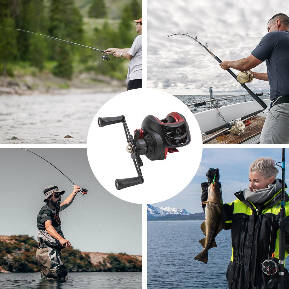 Baitcasting Reel 7.2/1 Gear Ratio Baitcasting Fishing Reel Magnetic Brake System High Speed Fishing Reel Right Left Hand