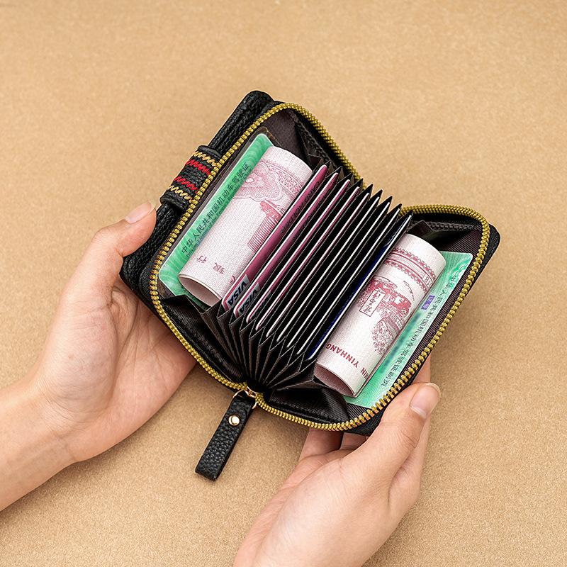 New Retro Minimalist Wallet for Women Multi-Card Zipper Buckle Fashion Coin Wallet Multi-functional Short Wallet Zero Wallet