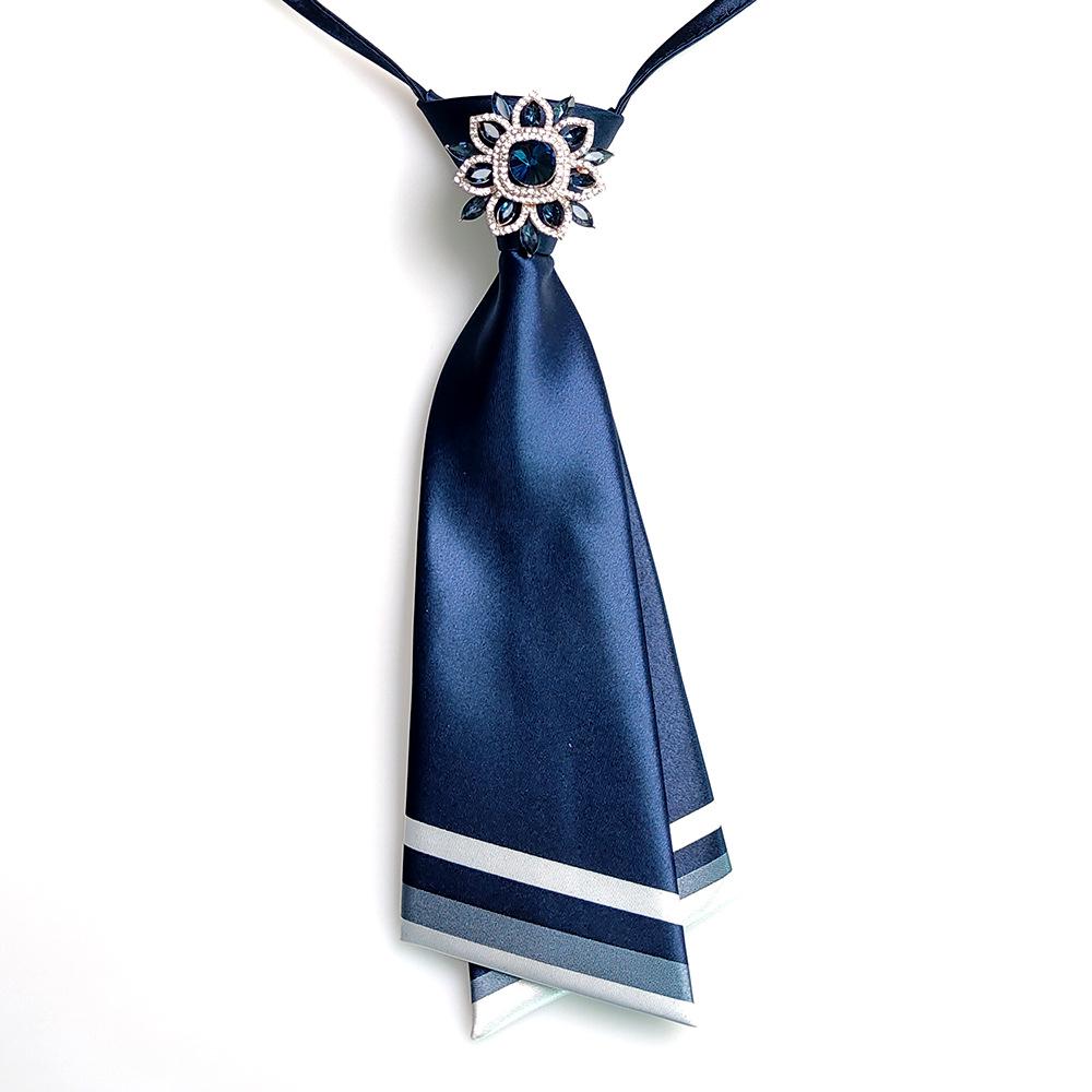 Japanese College Style No-Iron Bow Tie: Retro Crystal Accessory for Women and Girls
